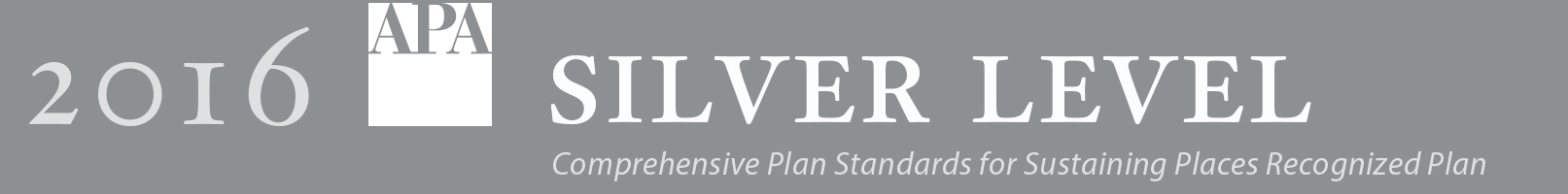 APA Comprehensive Plan Silver Award